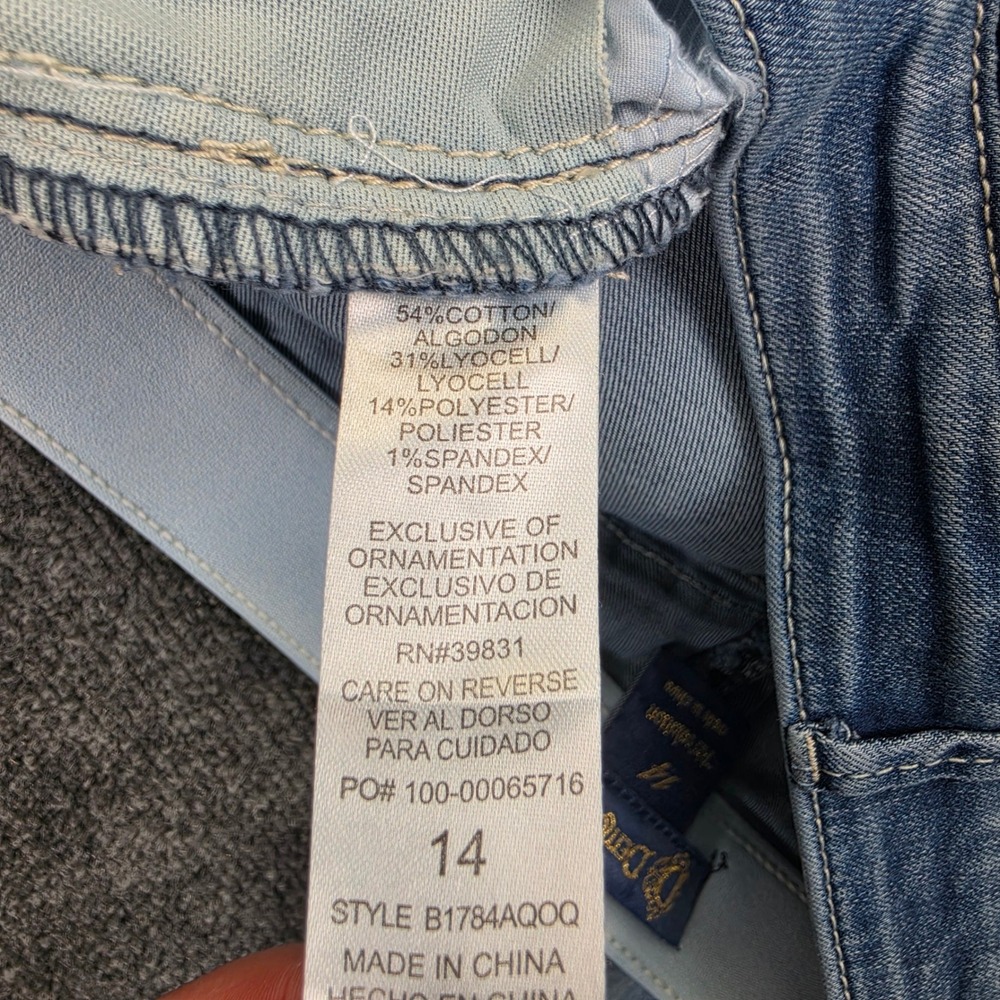 Democracy Cropped Straight Leg Jeans Women's 14 Ab Solution B1784AQOQ Stretch - Picture 3 of 8